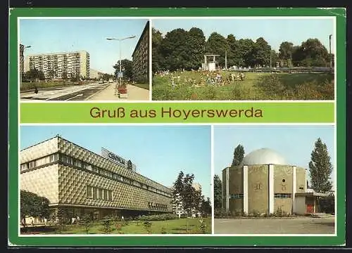 AK Hoyerswerda, Freibad, Centrum-Warenhaus, Planetarium