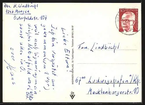 AK Mengen /Württ., Strassenpartie, Freibad, Teilansicht, Wappen