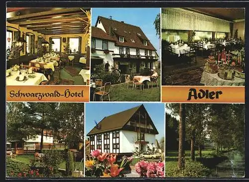 AK Mülhausen /Schwarzwald, Hotel und Restaurant Adler, Tiefenbronner Strasse 20