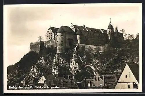 AK Heidenheim a. Bz., Blick auf Schloss Hellenstein