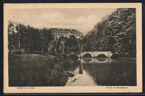 AK Brühl b. Köln, Partie im Schlosspark