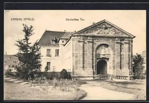 AK Landau / Pfalz, Blick auf Deutsches Tor