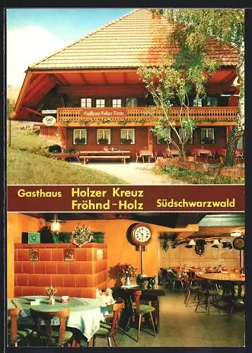 AK Fröhnd-Holz /Südschwarzwald, Gasthaus Holzer Kreuz, Innenansicht