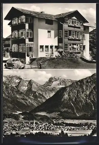 AK Oberstdorf /Allgäu, Gästehaus Laufbacher Eck, Trettachstrasse 4, Teilansicht