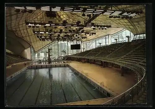 AK München, Olympia 1972, Schwimmhalle, Innenansicht