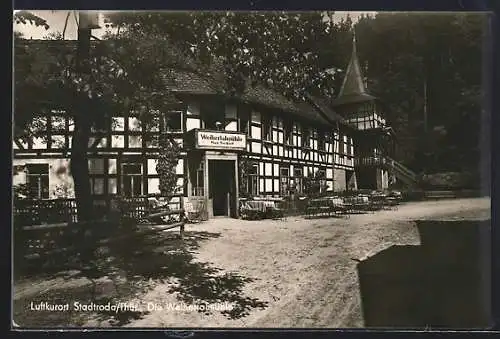 AK Stadtroda /Th., Gasthaus Weihertalmühle M. Seifert mit Strasse