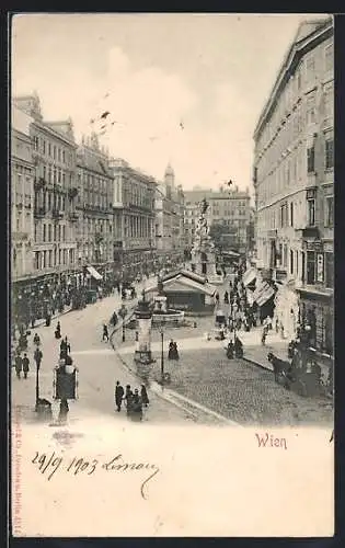 AK Wien, Graben mit Passanten