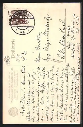 Künstler-AK Wien, Idyll in der Schönlaterngasse