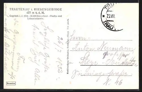AK Trautenau / Trutnov, Rathaus und Erz-Dekanalkirche