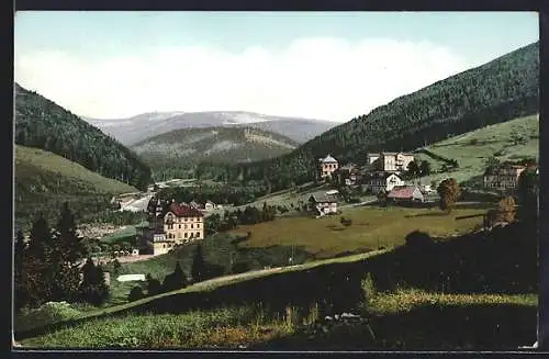 AK Spindelmühle /Riesengebirge, Ortsansicht mit dem Elbgrund