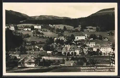 AK Spindelmühle-Spindleruv Mlyn, Ort von einer kleinen Anhöhe aus gesehen