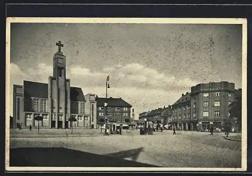 AK Königgrätz, Kirche in der Prager Vorstadt