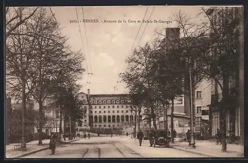 AK Rennes, Avenue de la Gare et Palais St-Georges