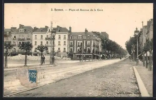 AK Rennes, Place et Avenue de la Gare