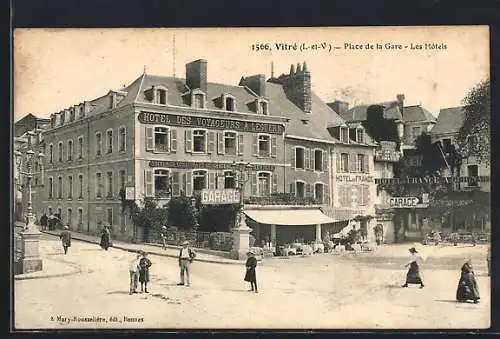 AK Vitré, Place de la Gare, Les Hôtels et Garage