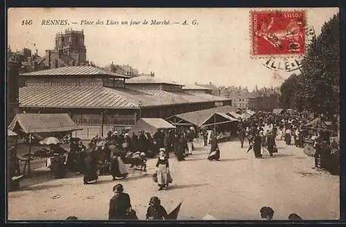 AK Rennes, Place des Lices un jour de Marché