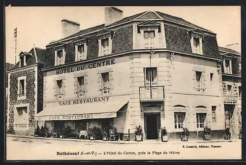 AK Rothéneuf /I.-et-V., L`Hotel du Centre, près la Plage du Havre