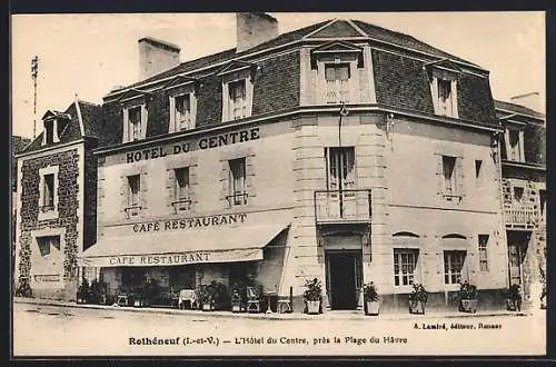 AK Rothéneuf /I.-et-V., L`Hotel du Centre, près la Plage du Havre