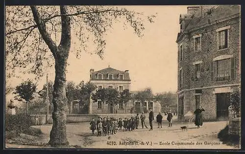 AK Antrain /I.-et-V., Ecole Communale des Garcons