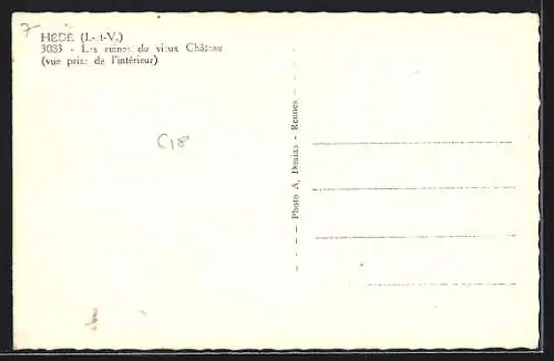 AK Hédé /I.-et-V., Les ruines du vieux Chateau