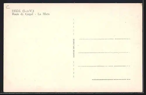 AK Hédé /I.-et-V., Route de Guipel, la Motte