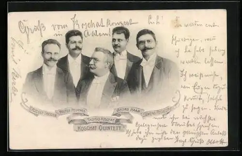 AK Mitglieder der Musikertruppe Koschat Quintett