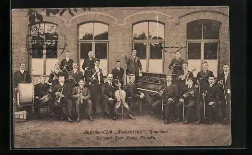 AK Orchester-Club Andantino, Musiker mit Instrumenten