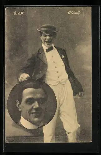 AK Komiker Ernst Görndt mit Hut