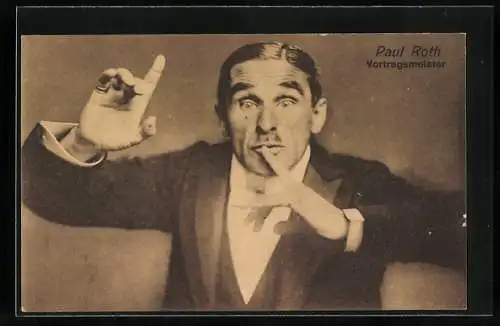 AK Komiker Paul Roth im Portrait