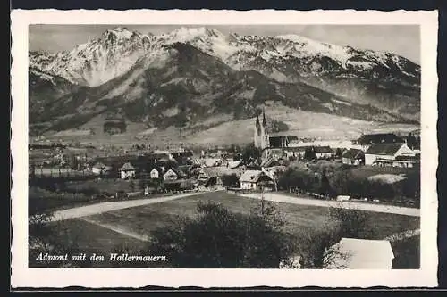 AK Admont, Ortsansicht mit den Hallermauern