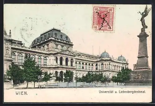 AK Wien, Universität und Liebenbergdenkmal