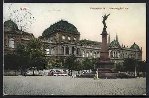 AK Wien, Universität mit Liebenbergdenkmal