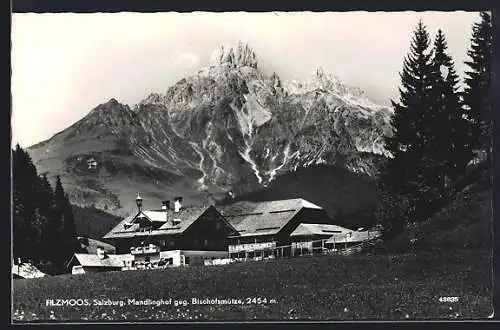 AK Filzmoos /Salzburg, Gasthof Mandlinghof gegen Bischofsmütze