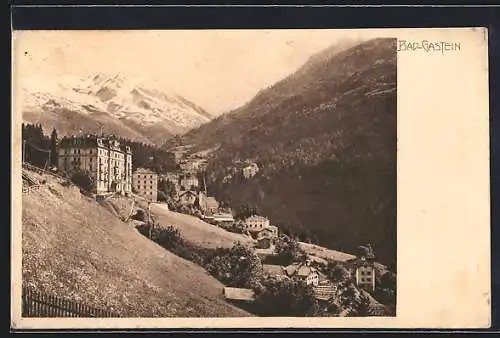 AK Bad-Gastein, Ortsansicht am Berghang