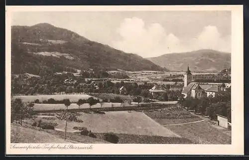 AK Teufenbach /Steiermark, Ortsansicht mit Umgebung