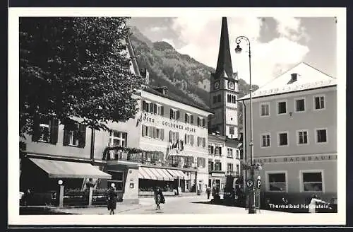 AK Hofgastein, Restaurant Goldener Adler und Hotel Bachbauer