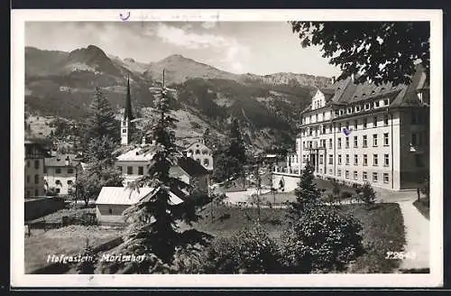 AK Hofgastein, Partie am Alpenhotel Marienhof