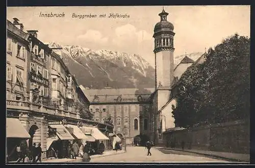 AK Innsbruck, Burggraben mit Hofkirche