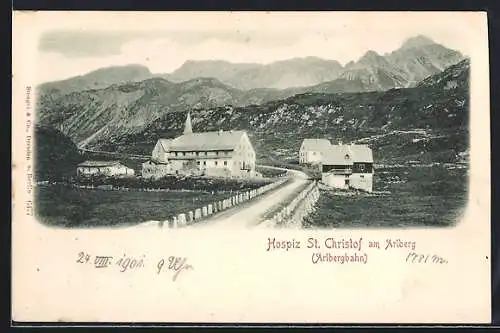 AK St. Christof am Arlberg, Hospiz mit Berglandschaft