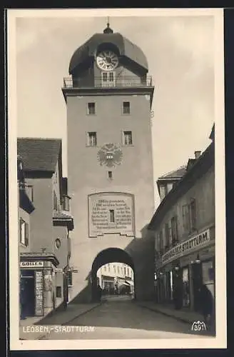 AK Leoben, Stadtturm mit Tor