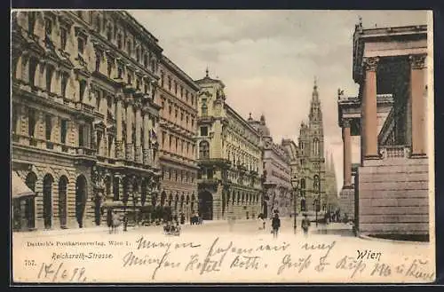 AK Wien, Blick in die Reichsrath-Strasse