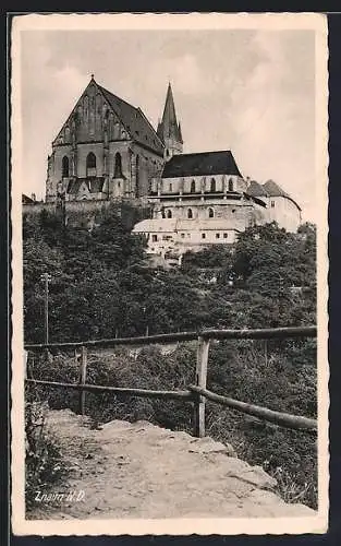 AK Znaim, Bergpfad in Richtung Kirche