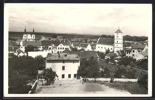 AK Stráznice, Ortsansicht aus der Vogelschau