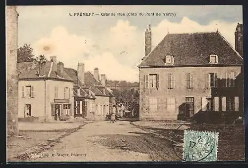 AK Prémery, Grande Rue, Coté du Pont de Varzy