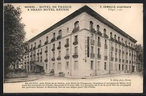 AK Nevers, Hotel de France & Grand Hotel Réunis