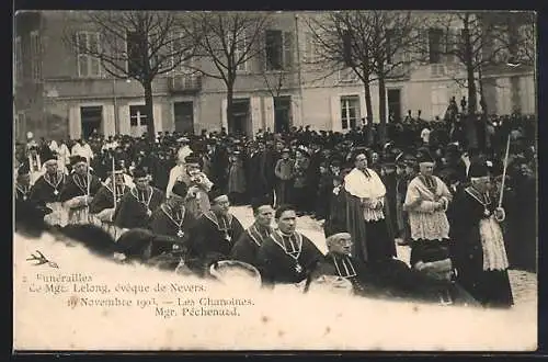 AK Nevers, Funérailles de Mgr. Lelong, éveque de Nevers, 19. Novembre 1903