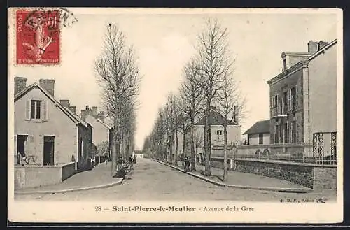 AK Saint-Pierre-le-Moutier, Avenue de la Gare
