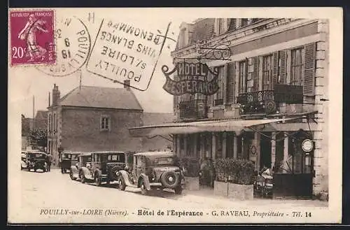 AK Pouilly-sur-Loire /Nièvre, Hotel de l`Espérance