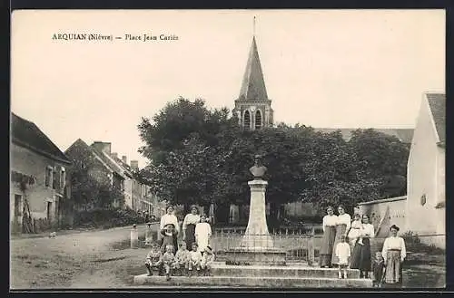 AK Arquian /Nièvre, Place Jean Cariès