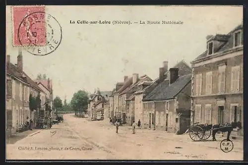 AK La Celle-sur-Loire, La Route Nationale